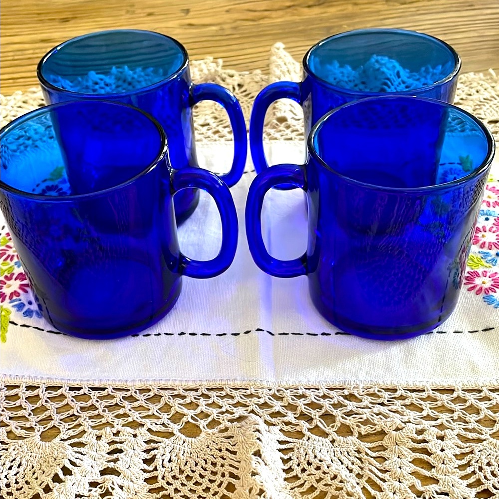 Arborio France Colbalt Blue Mugs 4